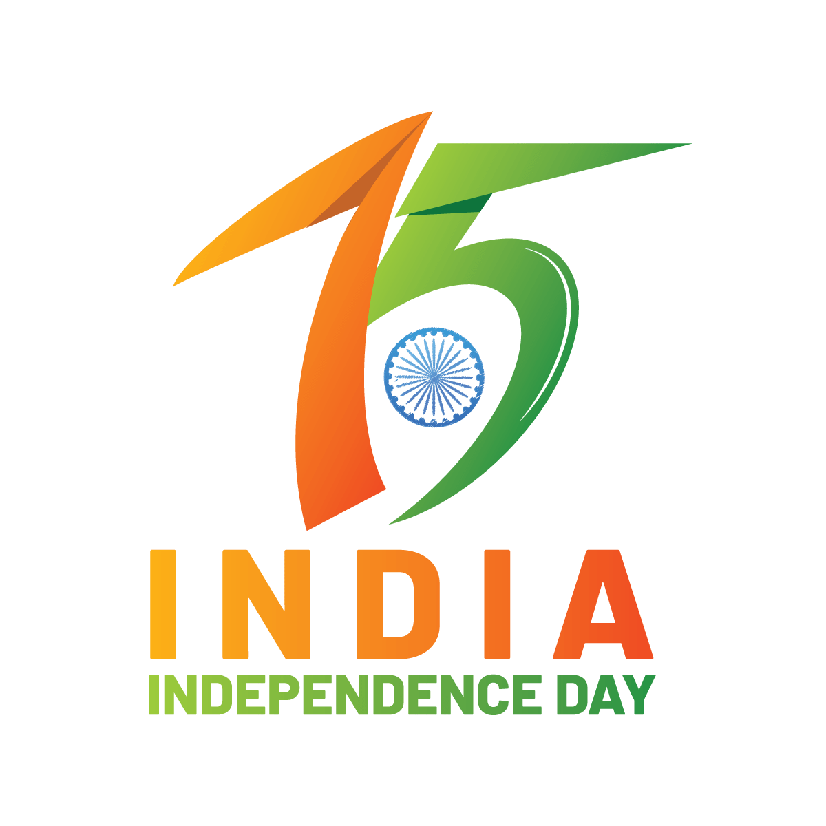 Premium Vector | Seventy five 75 years of indian independence day greeting design  logo